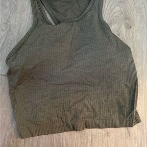 Lululemon Olive Green Ribbed Tank Top